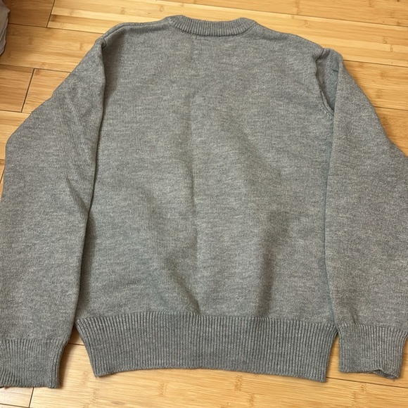 Mardi Mercredi Wool Cashmere Blend Crewneck Knit Sweatshirt in Gray - Picture 7 of 10